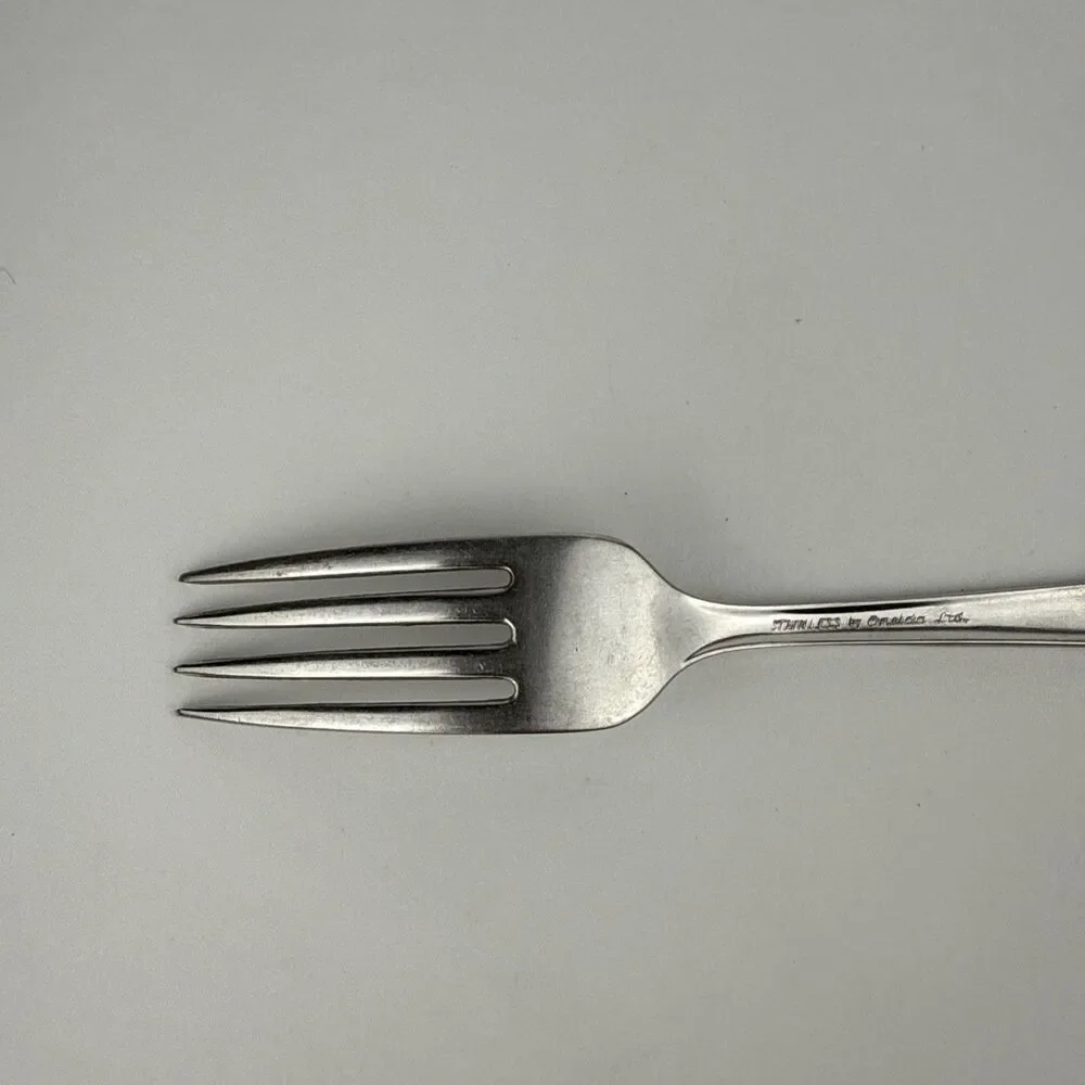 3 Vintage Oneida Ltd Oceanic Forks Set Stainless MCM Retro Lot